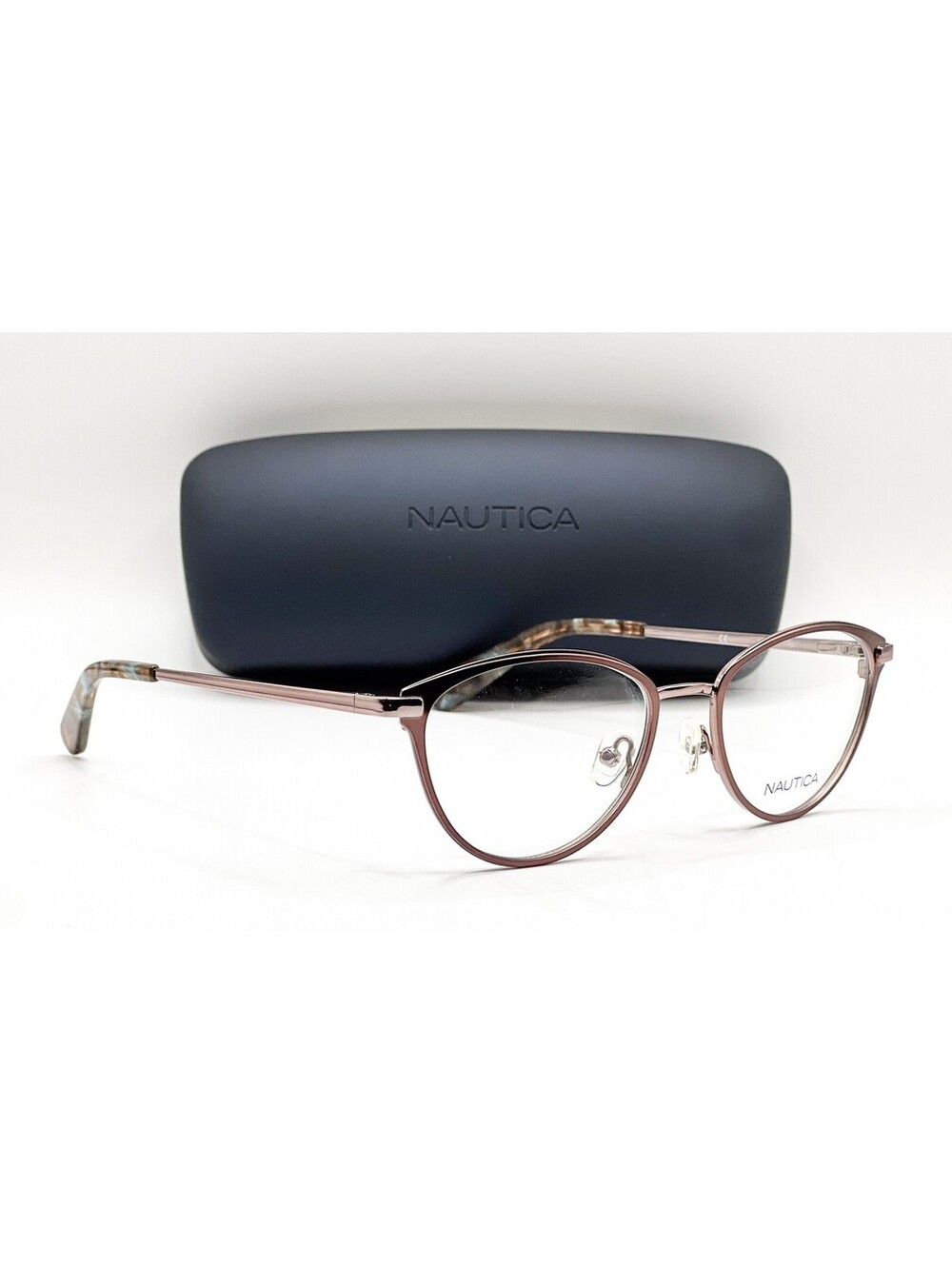 Nautica NLO5010 200 Brown Full Rim Authentic Eyeglass Frames W Case 51-18 - Picture 4 of 5